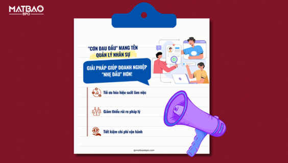 🤕 "Cơn đau đầu" mang tên quản lý nhân sự: Mắt Bão BPO có giải pháp giúp doanh nghiệp bạn "nhẹ đầu" hơn! 💡